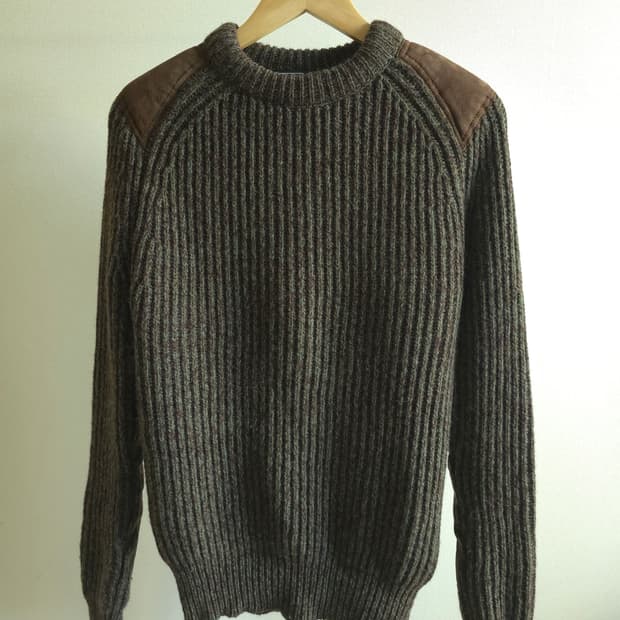 Polo Ralph Lauren 스웨이드패치  헤비울 니트