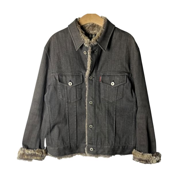 [Burberry] 버버리 블랙라벨 래빗퍼 데님자켓