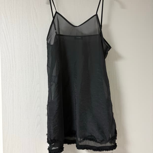 THEILMA 블랙 시스루 슬립 M