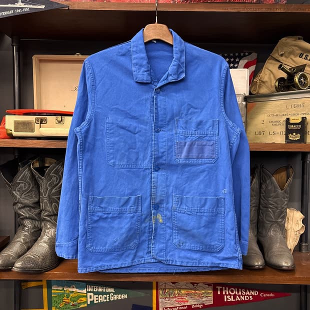 70~80s 내츄럴 페이딩 코튼트윌 프렌치워크자켓 N1301