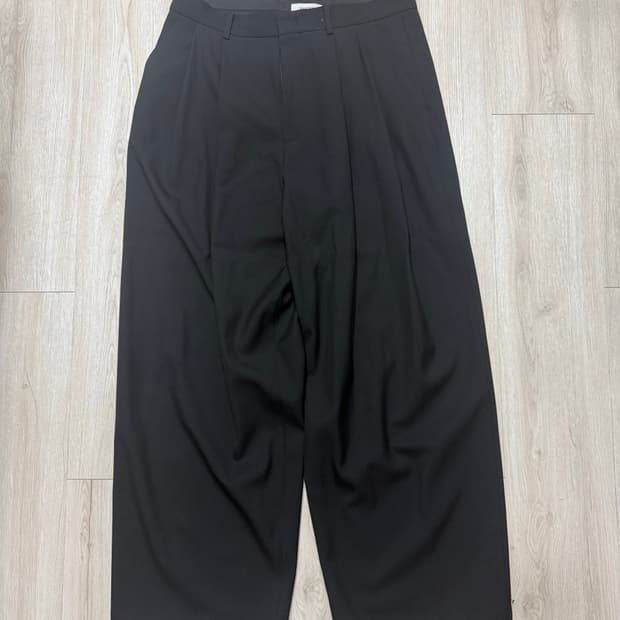 시스템옴므 투턱 와이드 팬츠 블랙 86사이즈