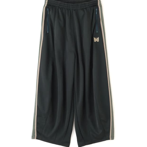 Needles x lhp H.D. 트랙 팬츠 폴리 스무스 다크 그린