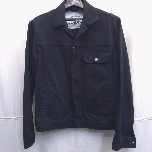 앤더슨벨 블랙 데님 트러커 자켓 M