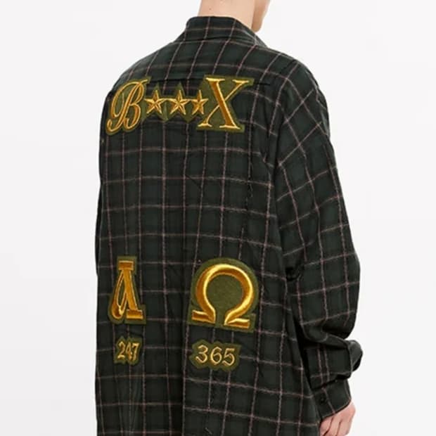 BLACX Yohanix 오버핏 체크 셔츠