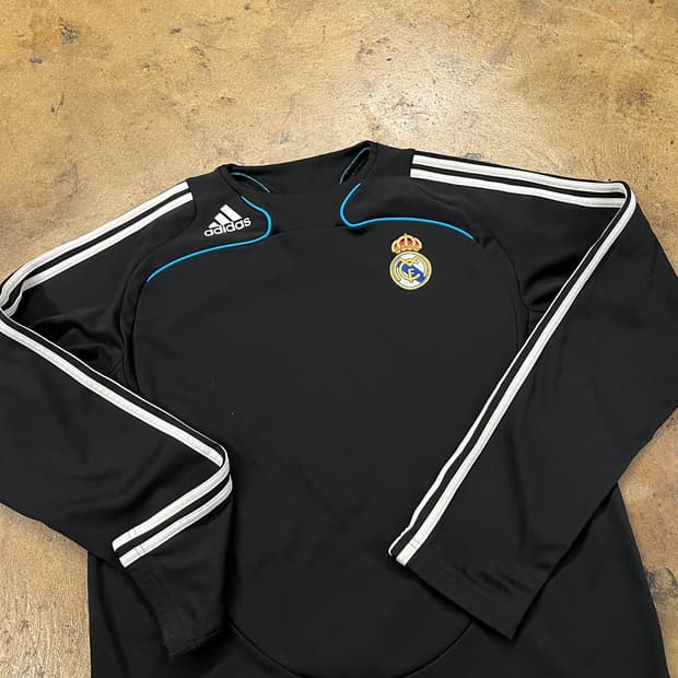 [정품/105] 아디다스 레알마드리드 트레이닝 긴팔티셔츠 블랙 b10