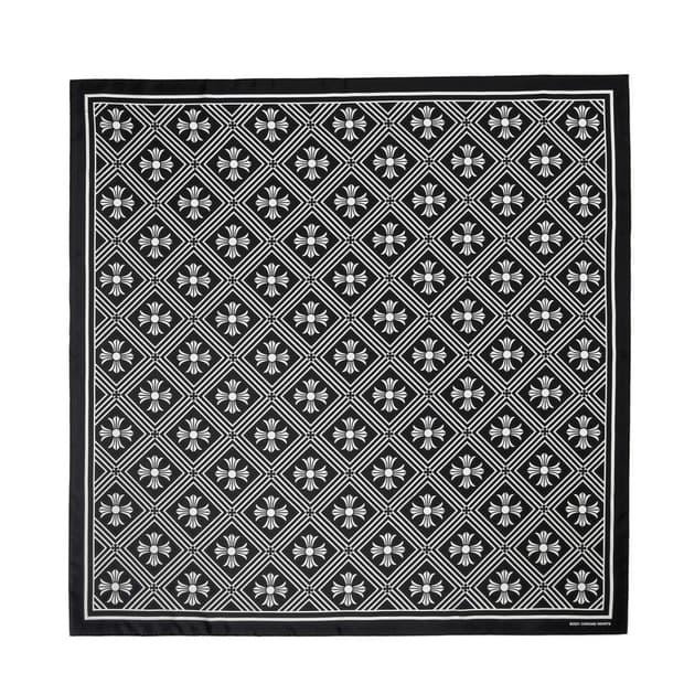 크롬하츠 플러스 크로스 실크 스카프 블랙