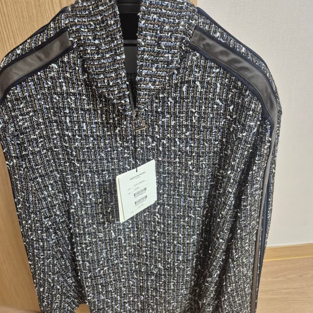 (새상품 44) 우영미 25fw 블루 트위드 트랙자켓