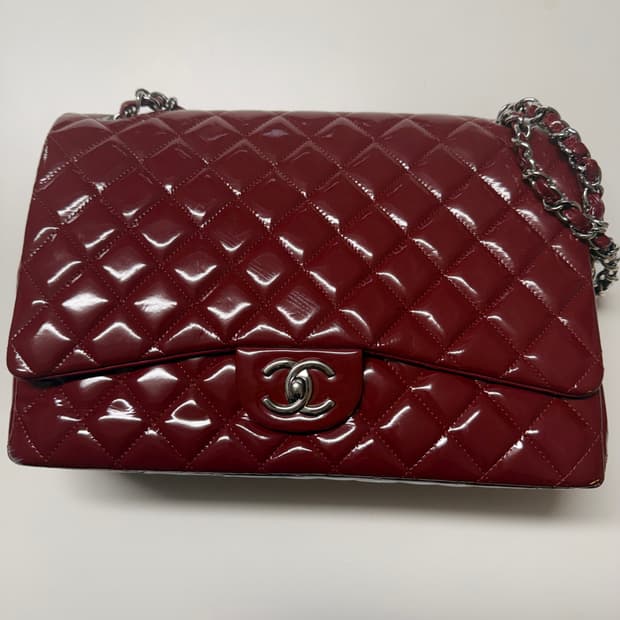 샤넬 클래식 퀼팅빅백 버건디