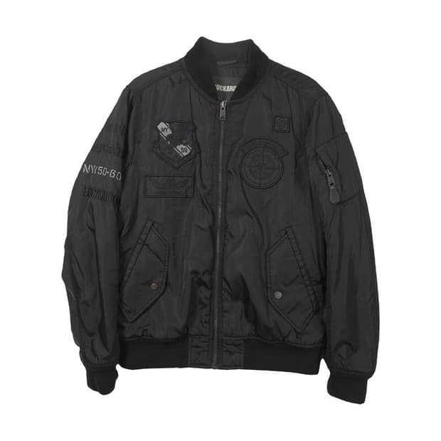 버커루 블랙 MA-1 밀리터리 블루종 M