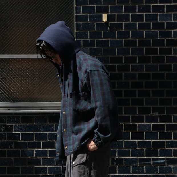 24FW 세단 올 퍼포즈 플란넬 후디 블랙와치 XL