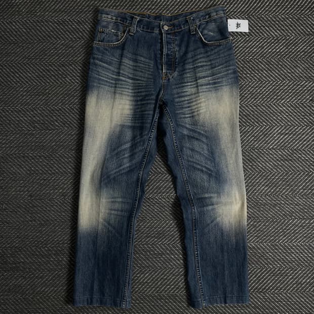 리바이스 501 워싱 데님 레귤러 팬츠o 3445