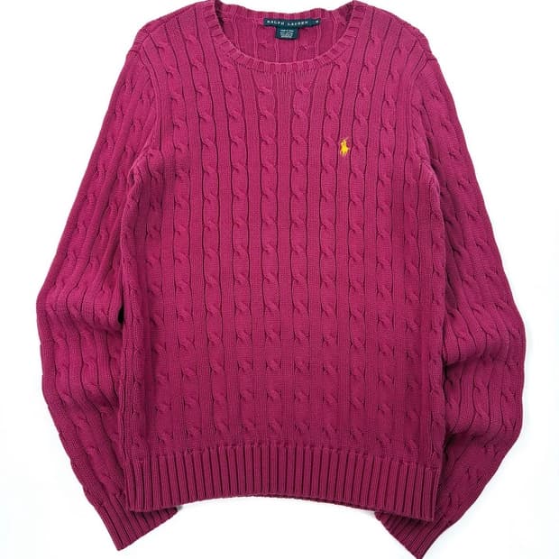 폴로 여성 케이블 니트 