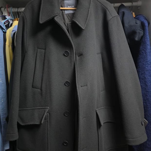 라움 발마칸 코트 딥 브라운