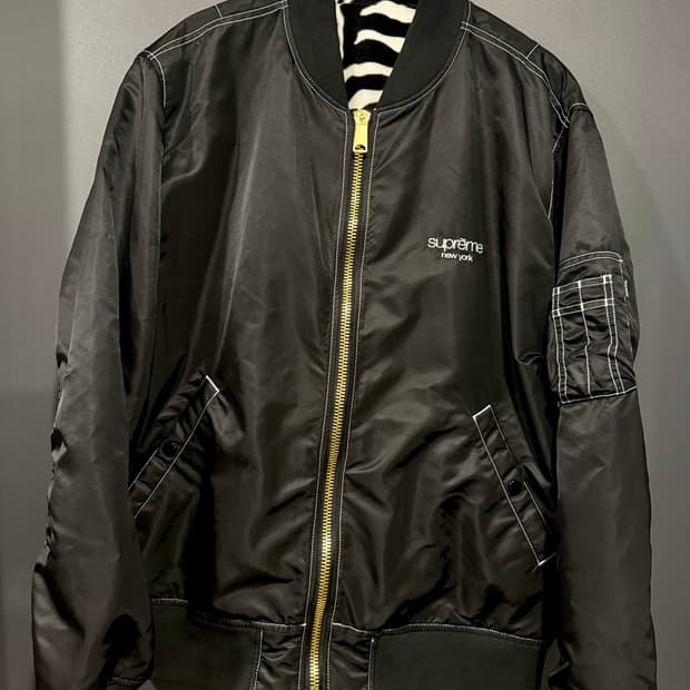(XL) 슈프림 17SS 콘트라스트 스티치 리버시블 MA-1 마원 자켓