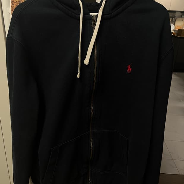 폴로 랄프로렌 블랙 후드집업