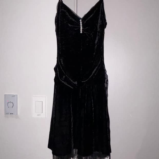 벨벳 레이스 원피스 공겜여주 고스 고딕