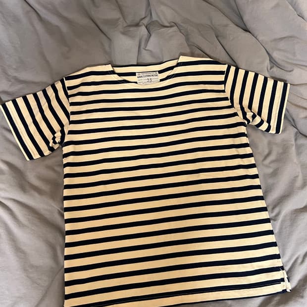 브론슨 아이보리 해군 단가라 반팔 M 38 