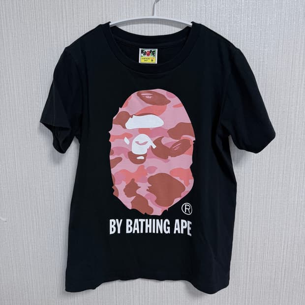 베이프 핑크 빅사루 반팔