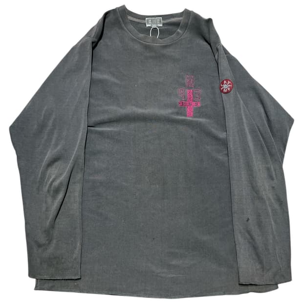 카브엠트 차콜 프린팅 빈티지 롱슬리브 