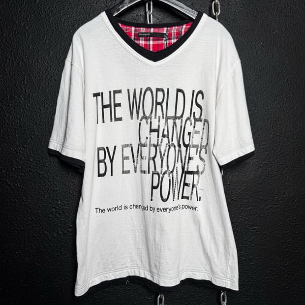 Graphic Layered V-Neck T-Shirt