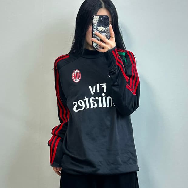 아디다스 ac밀란 블랙 트레이닝 드릴탑