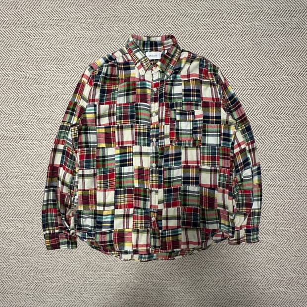 CAL O LINE japan made patchwork shirt