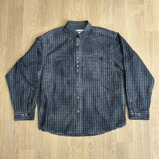 [L] NOMANUAL Oversized Check Shirt 