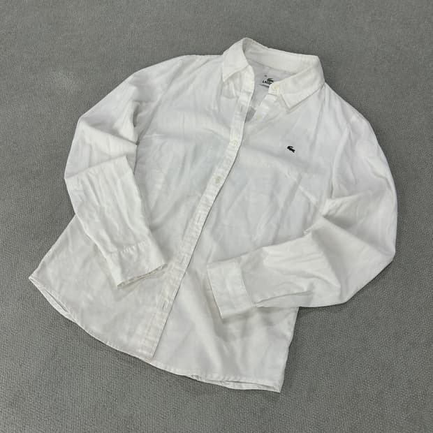 라코스테 화이트 긴팔 셔츠 s
