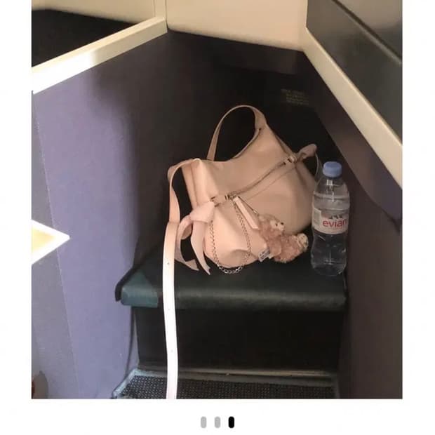 [새상품] ovuni belted ribbon bag mute pink