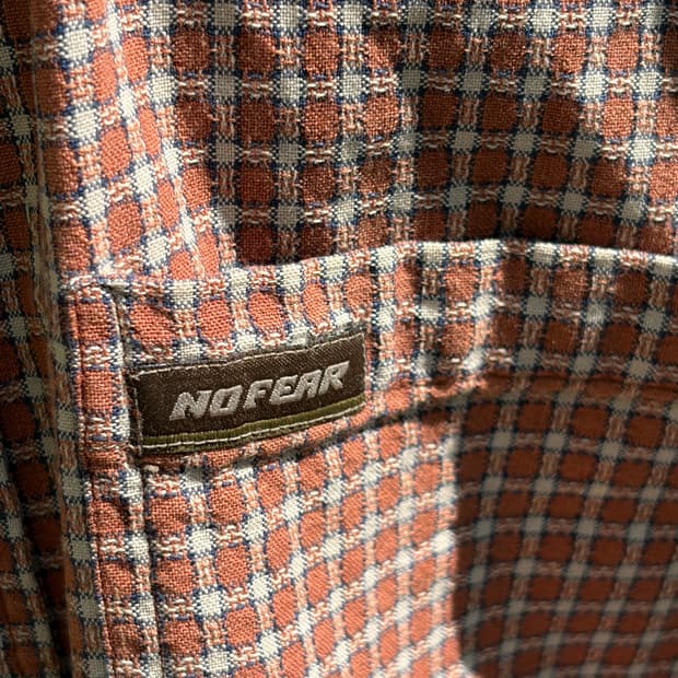 90s no fear plaid shirt