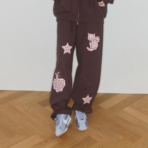 샤키리 키링 스타 패치 스웻 팬츠 사요🫶🏻