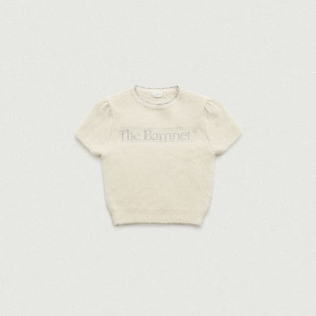 더바넷 포우 브러시드 니트 Pow Brushed Logo Knit Top