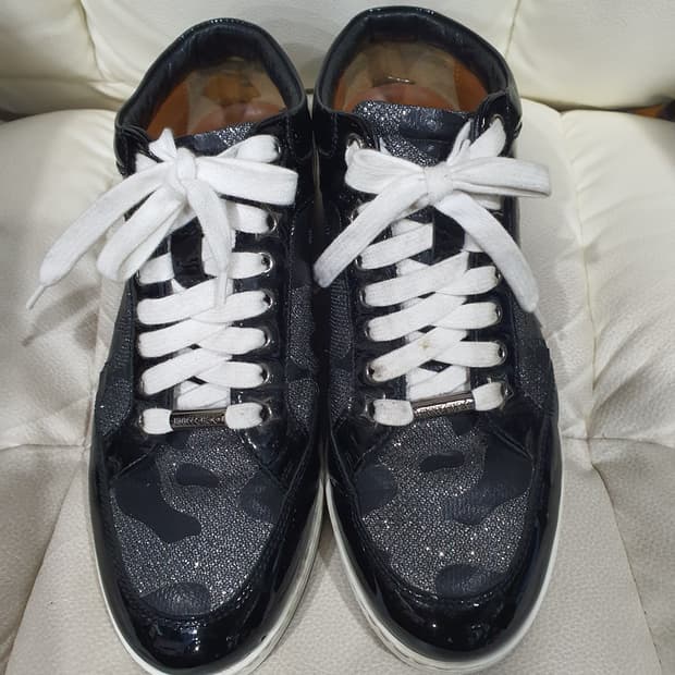 지미추 블랙 카모 스니커즈(정품)