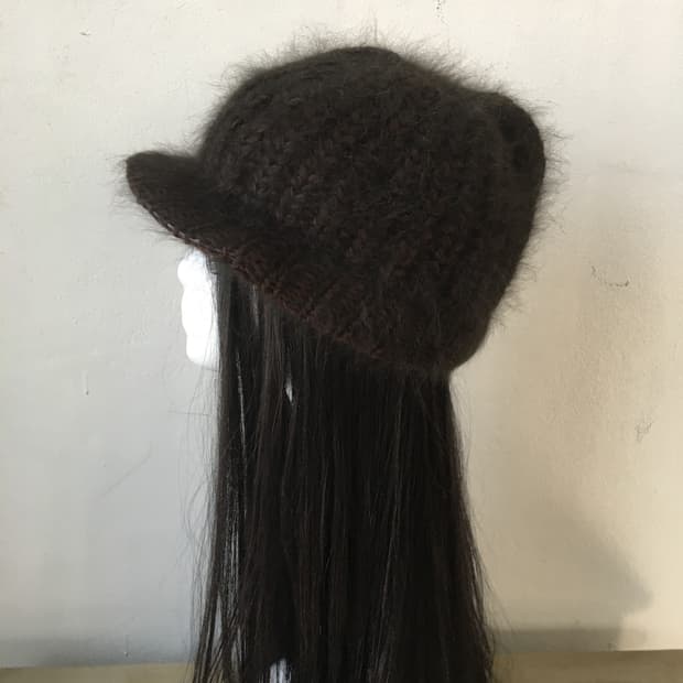 fluffy knit hat