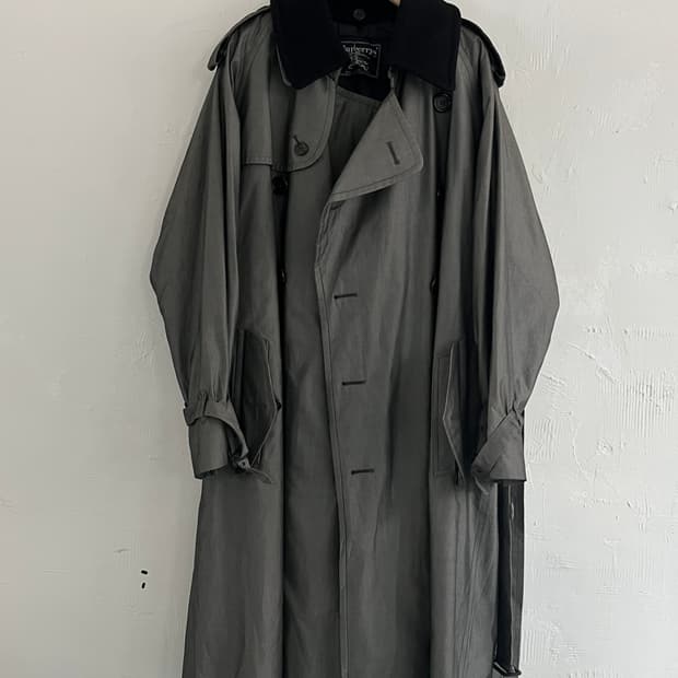 Burberry 버버리 카라 커버 딥 그레이 트렌치코트
