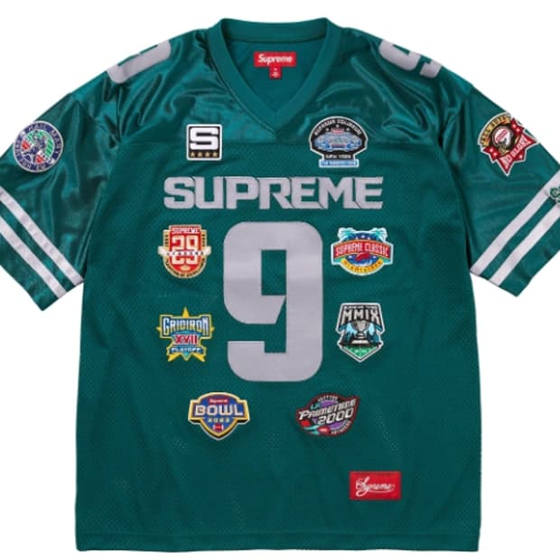 [S] 슈프림 챔피언쉽 자수 풋볼 저지 다크 틸 Supreme