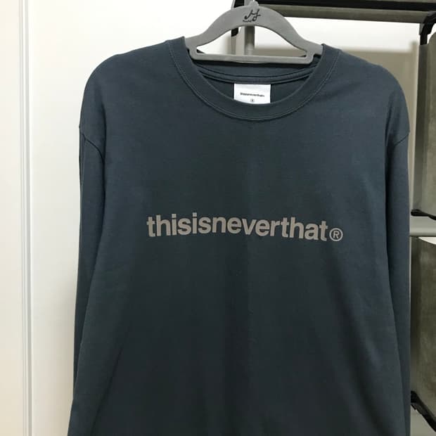 Thisisneverthat T-logo L/S Tee CHARCOAL