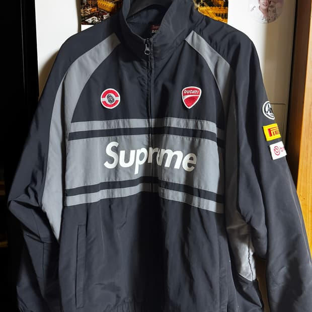 (L)슈프림 두카티 바락막이 블랙