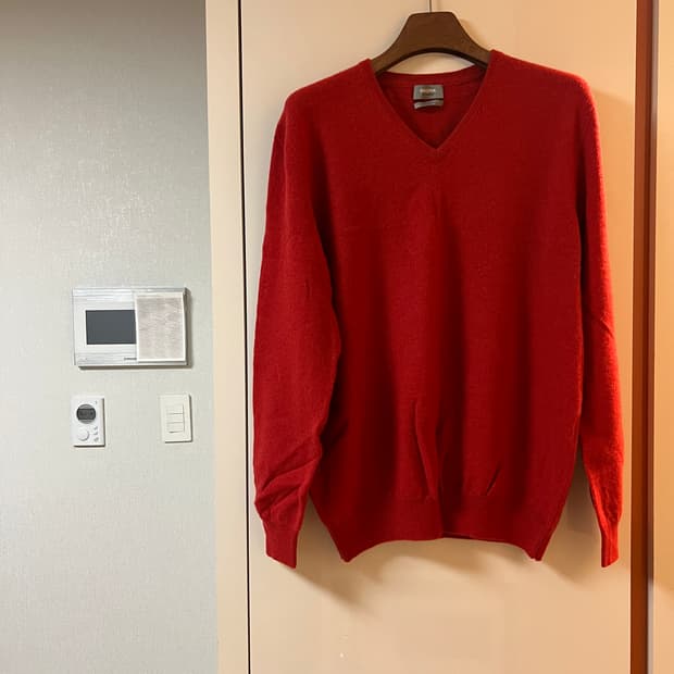 캐시미어 100 브이넥 니트