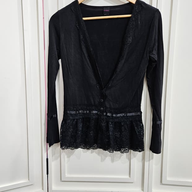 DONNA 레이스 블랙 가디건