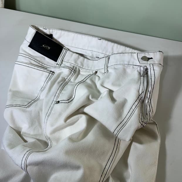 L-XL 51퍼센트 크림화이트 TUNNELLININGTROUSER 블랙스
