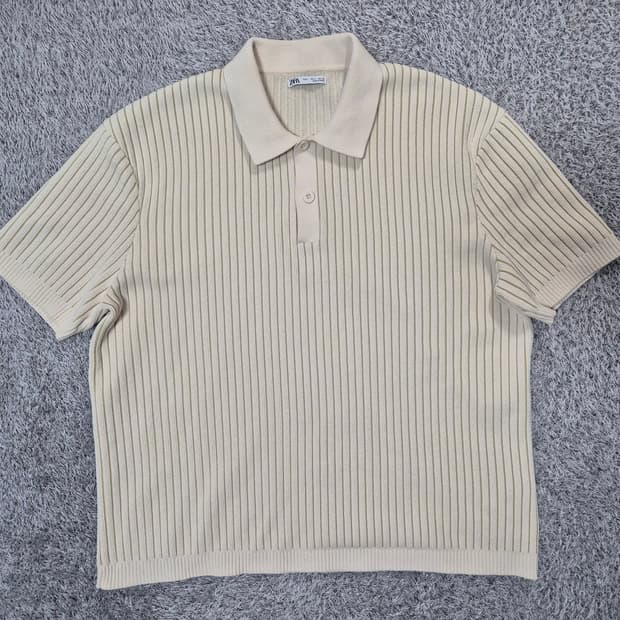 자라 ZARA 남성 니트 반팔 카라티 L