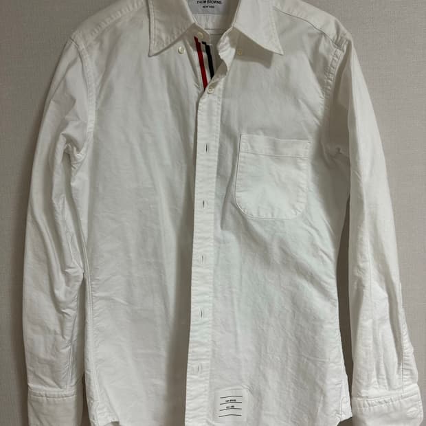 [정품] 톰브라운 트리콜로르 테이프 옥스퍼드 셔츠 (화이트/2사이즈 )