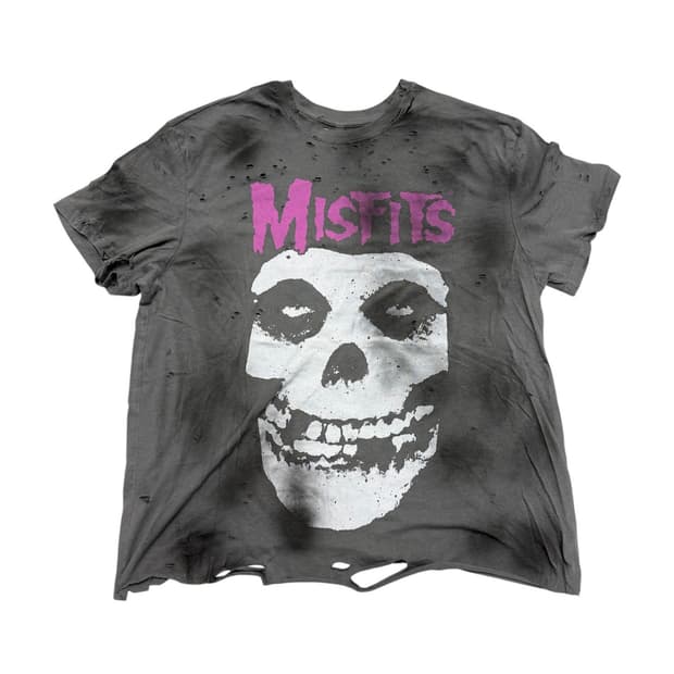 Misfits 디스트레스드 밴드티셔츠 