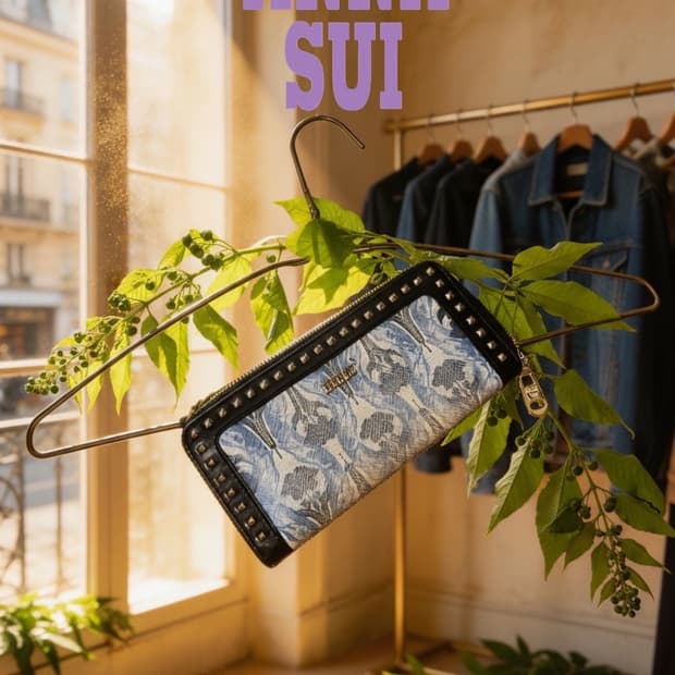  안나수이(Anna Sui) 빈티지 스터드 장지갑