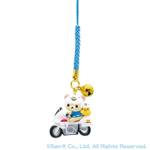 코리락쿠마 경찰 스트랩 키링