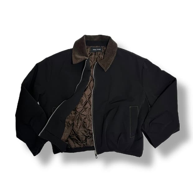 빈티지 크롭 블루종 자켓