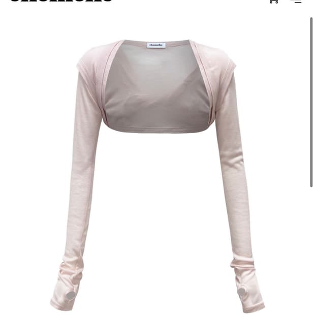 체메씨 knot overlap bolero pink