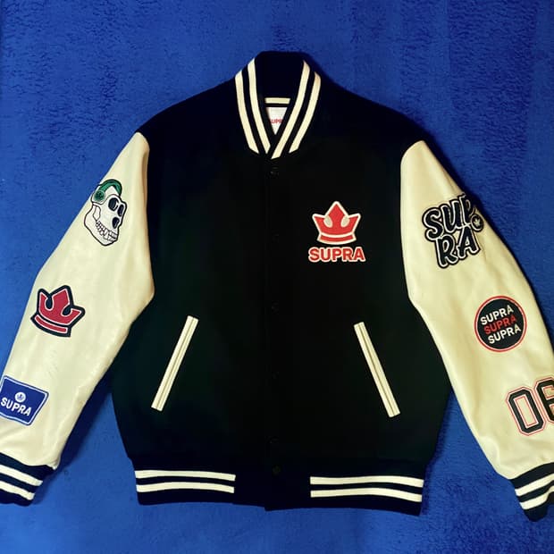 Supra 수프라 x 호미들 콜라보 한정판 바시티 자켓 M