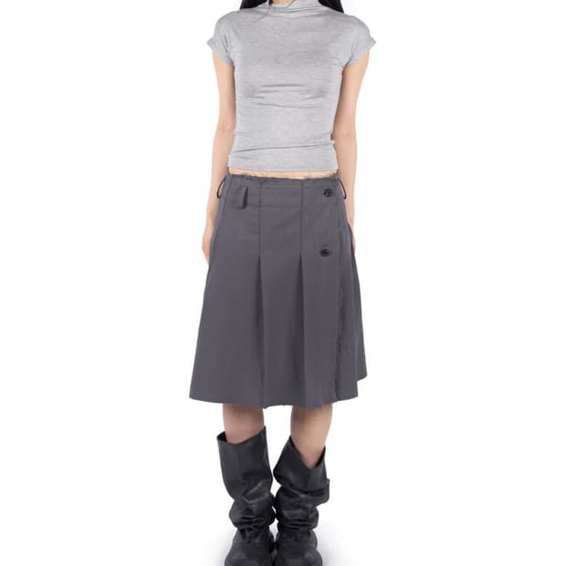 릿킴 미디스커트 블랙 새상품